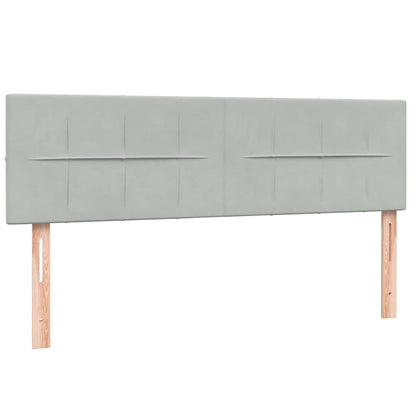 Giroletto a Molle con Materasso Grigio Chiaro 160x220cm Velluto | homemem39