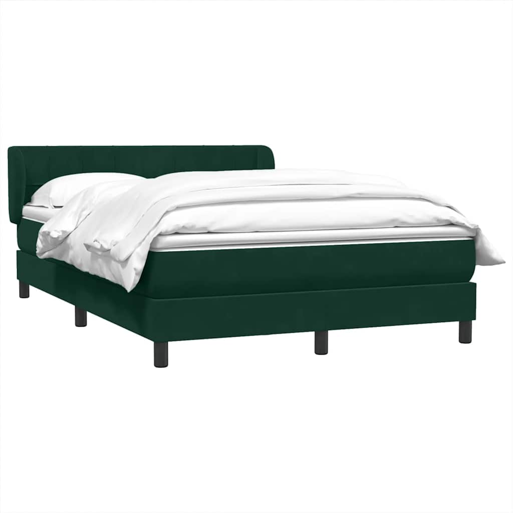 Giroletto a Molle con Materasso Verde Scuro 160x220 cm Velluto | homemem39
