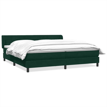 Giroletto a Molle con Materassi Verde Scuro 180x220 cm Velluto | homemem39