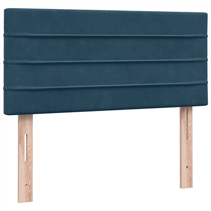 Giroletto a Molle con Materasso Blu Scuro 80x210 cm Velluto | homemem39