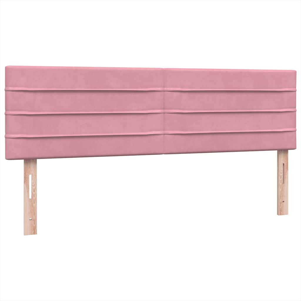 Giroletto a Molle con Materasso Rosa 140x210 cm in Velluto