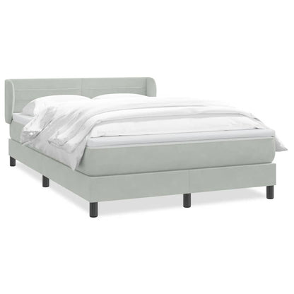 Giroletto a Molle con Materasso Grigio Chiaro 160x210cm Velluto | homemem39