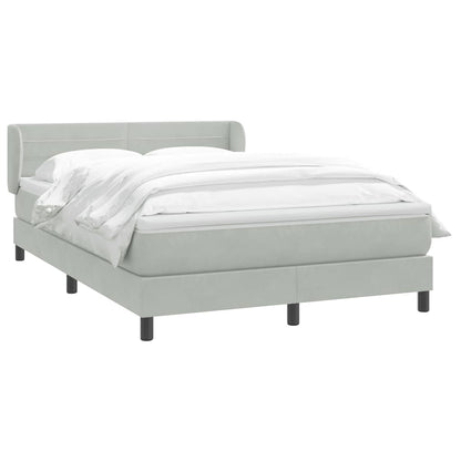 Giroletto a Molle con Materasso Grigio Chiaro 160x210cm Velluto | homemem39