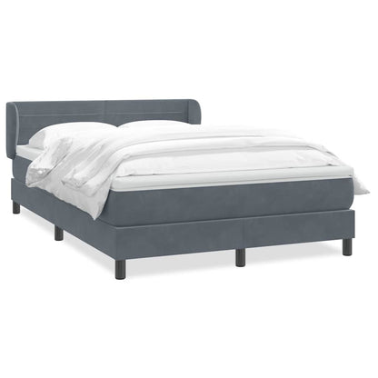 Giroletto a Molle con Materasso Grigio Scuro 160x210 cm Velluto | homemem39