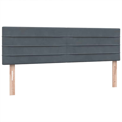 Giroletto a Molle con Materasso Grigio Scuro 160x210 cm Velluto | homemem39