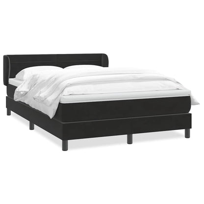 Giroletto a Molle con Materasso Nero 160x210 cm in Velluto | homemem39