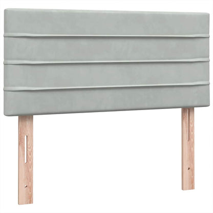 Giroletto a Molle con Materasso Grigio Chiaro 80x220 cm Velluto | homemem39