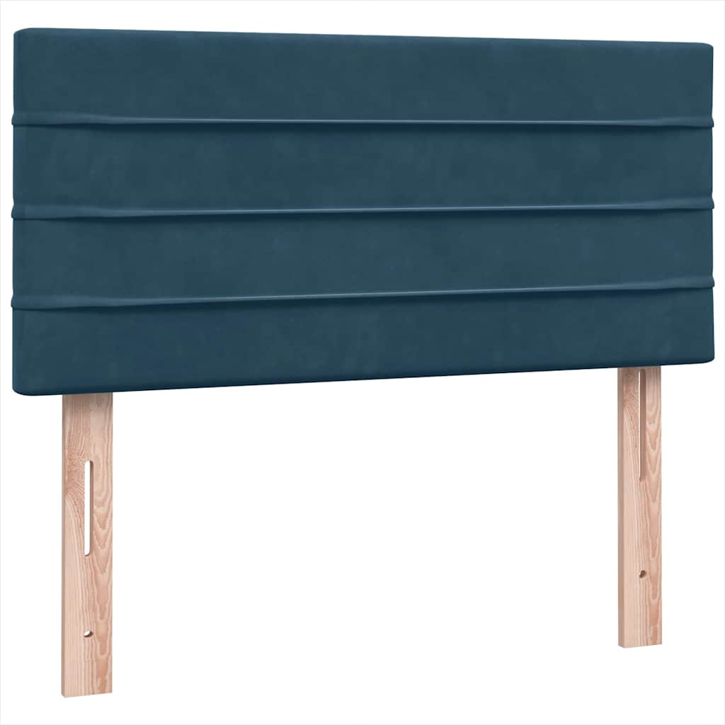 Giroletto a Molle con Materasso Blu Scuro 80x220 cm Velluto | homemem39