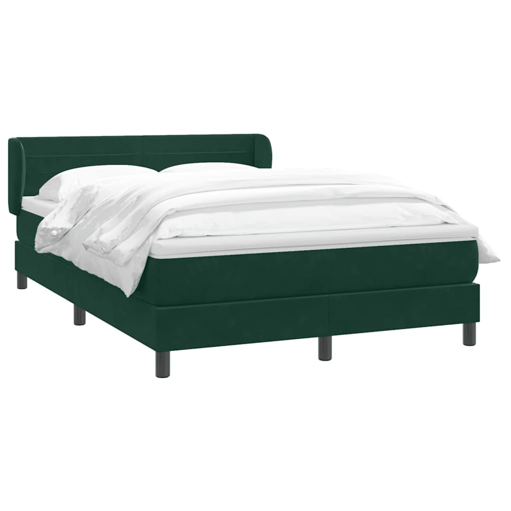 Giroletto a Molle con Materasso Verde Scuro 160x220 cm Velluto | homemem39