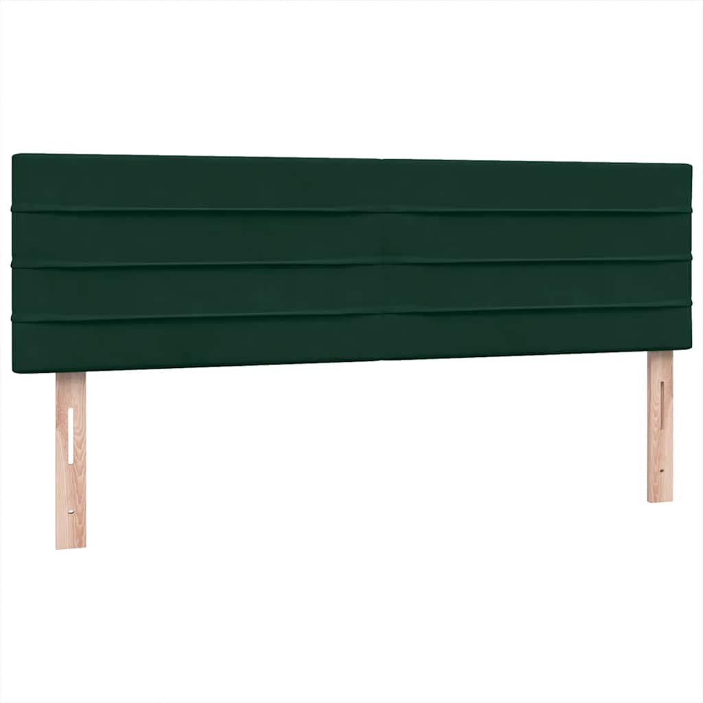 Giroletto a Molle con Materasso Verde Scuro 160x220 cm Velluto | homemem39