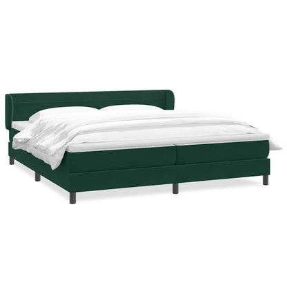 Giroletto a Molle con Materassi Verde Scuro 180x220 cm Velluto | homemem39
