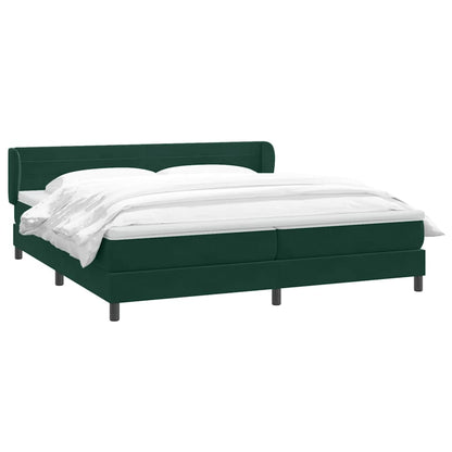Giroletto a Molle con Materassi Verde Scuro 180x220 cm Velluto | homemem39