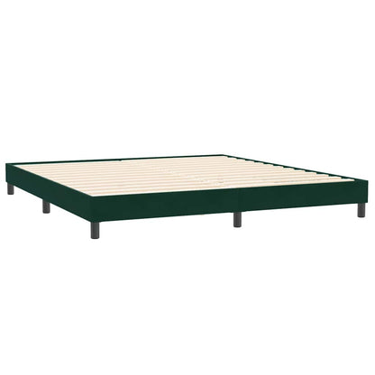 Giroletto a Molle con Materassi Verde Scuro 180x220 cm Velluto | homemem39
