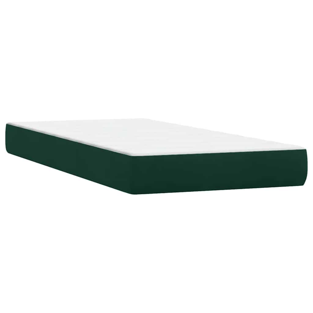 Giroletto a Molle con Materassi Verde Scuro 180x220 cm Velluto | homemem39