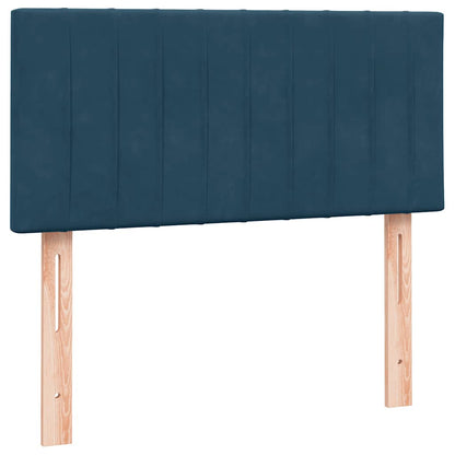 Giroletto a Molle con Materasso Blu Scuro 80x210 cm Velluto | homemem39