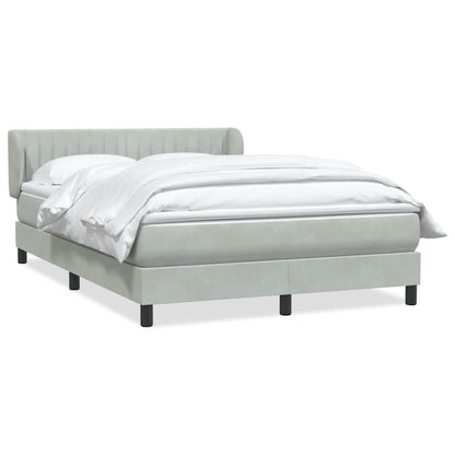 Giroletto a Molle con Materasso Grigio Chiaro 160x210cm Velluto | homemem39