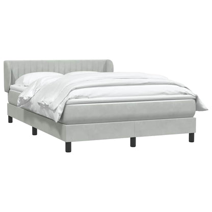 Giroletto a Molle con Materasso Grigio Chiaro 160x210cm Velluto | homemem39