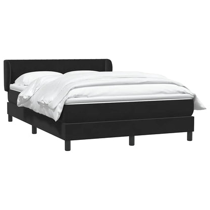 Giroletto a Molle con Materasso Nero 160x210 cm in Velluto | homemem39
