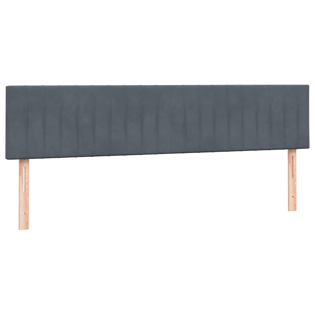 Giroletto a Molle con Materassi Grigio Scuro 180x210 cm Velluto | homemem39