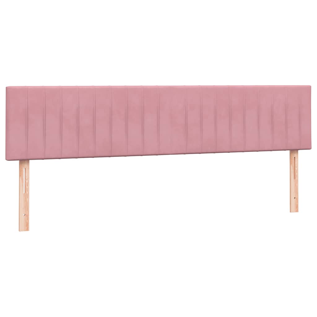 Giroletto a Molle con Materassi Rosa 180x210 cm in Velluto