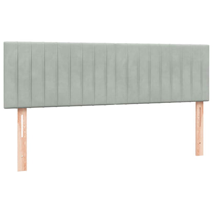 Giroletto a Molle con Materasso Grigio Chiaro 160x220cm Velluto | homemem39
