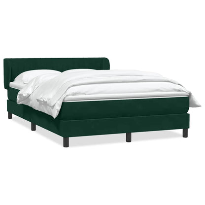Giroletto a Molle con Materasso Verde Scuro 160x220 cm Velluto