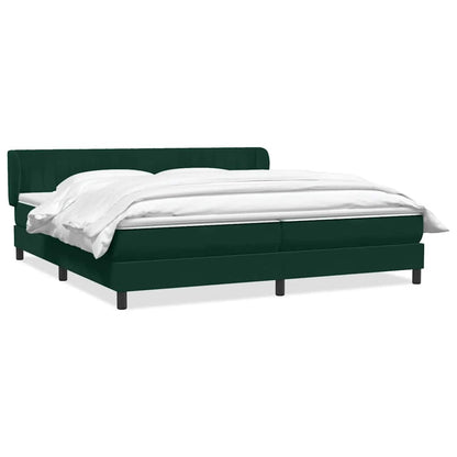 Giroletto a Molle con Materassi Verde Scuro 180x220 cm Velluto | homemem39