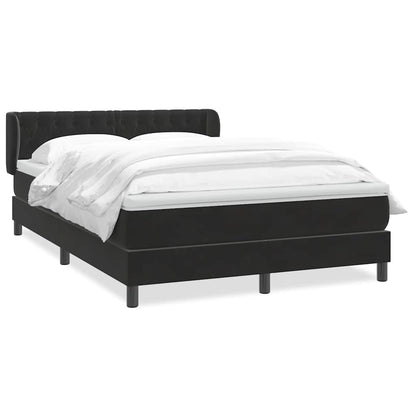 Giroletto a Molle con Materasso Nero 160x210 cm in Velluto | homemem39