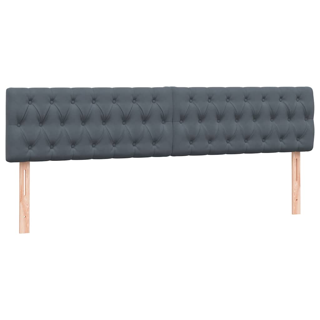 Giroletto a Molle con Materassi Grigio Scuro 180x210 cm Velluto | homemem39
