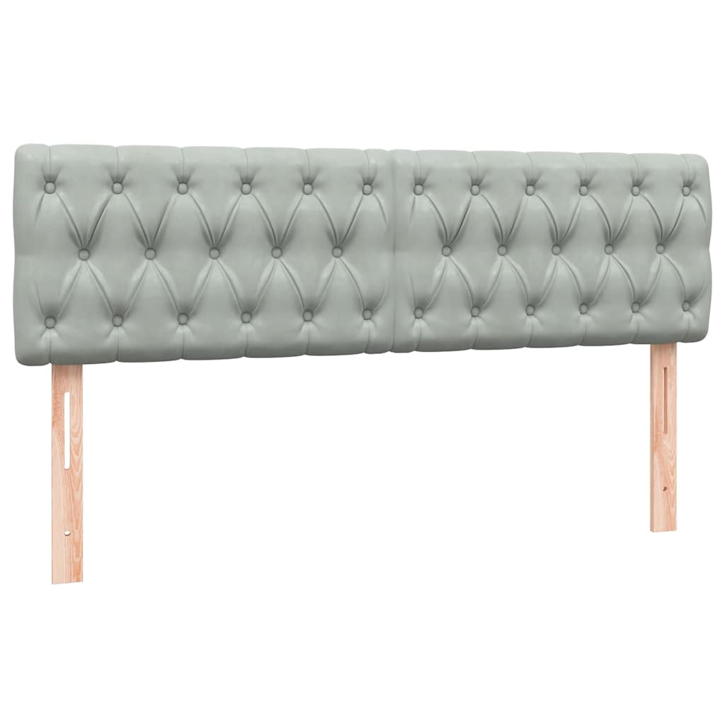 Giroletto a Molle con Materasso Grigio Chiaro 160x220cm Velluto | homemem39