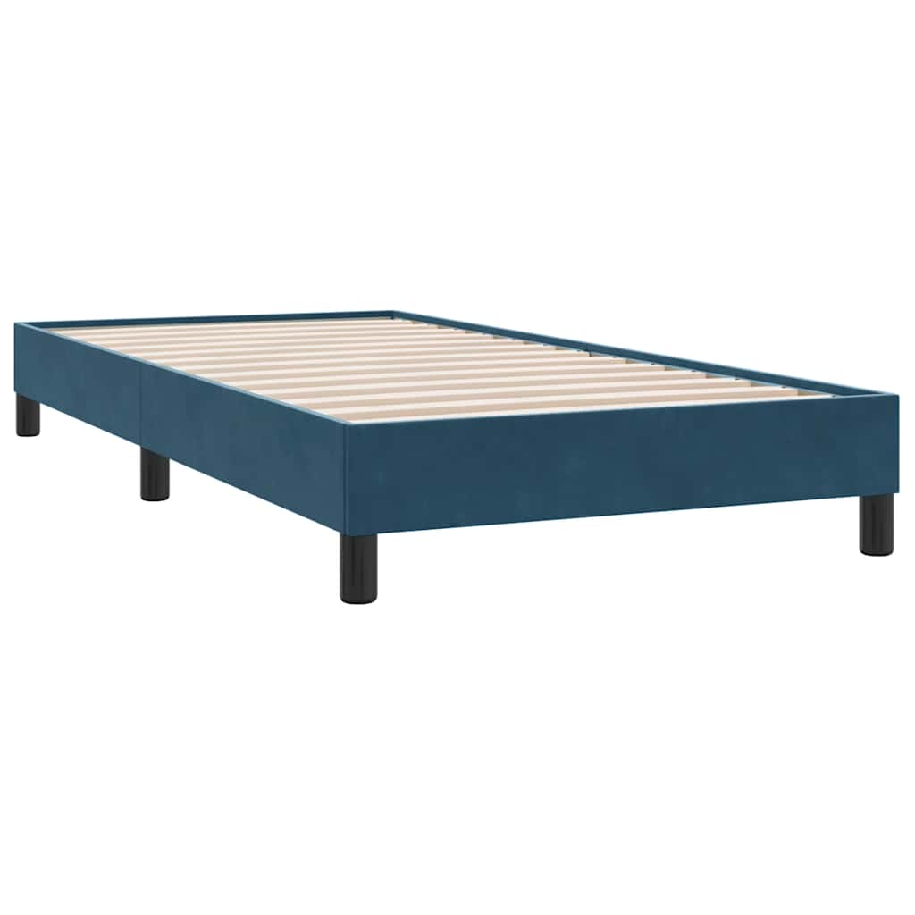 Giroletto a Molle con Materasso Blu Scuro 80x210 cm Velluto | homemem39