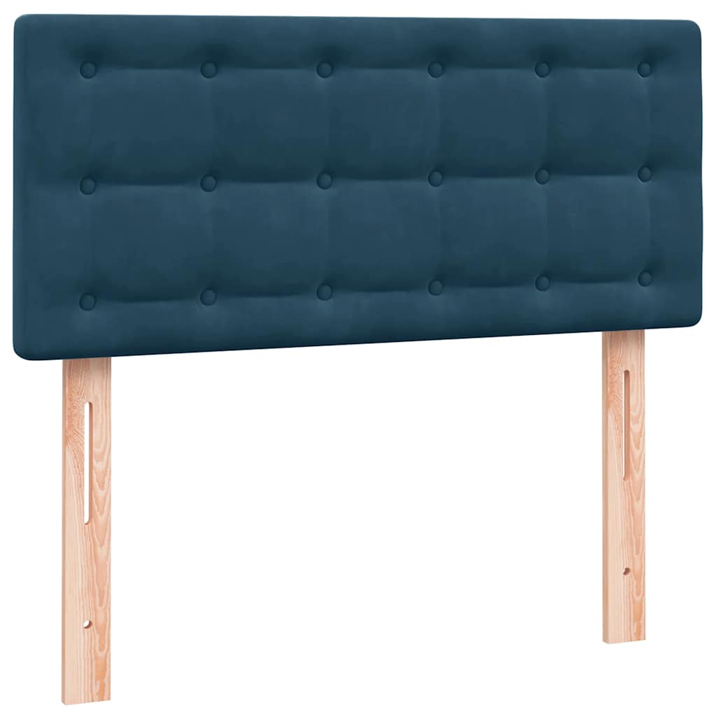 Giroletto a Molle con Materasso Blu Scuro 80x210 cm Velluto | homemem39