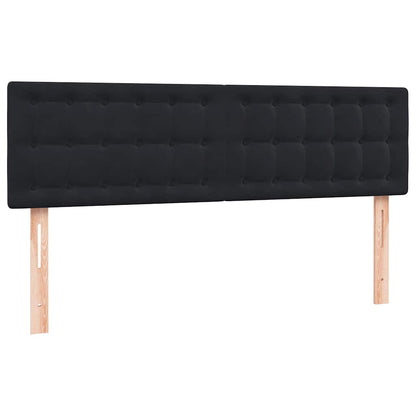 Giroletto a Molle con Materasso Nero 160x210 cm in Velluto