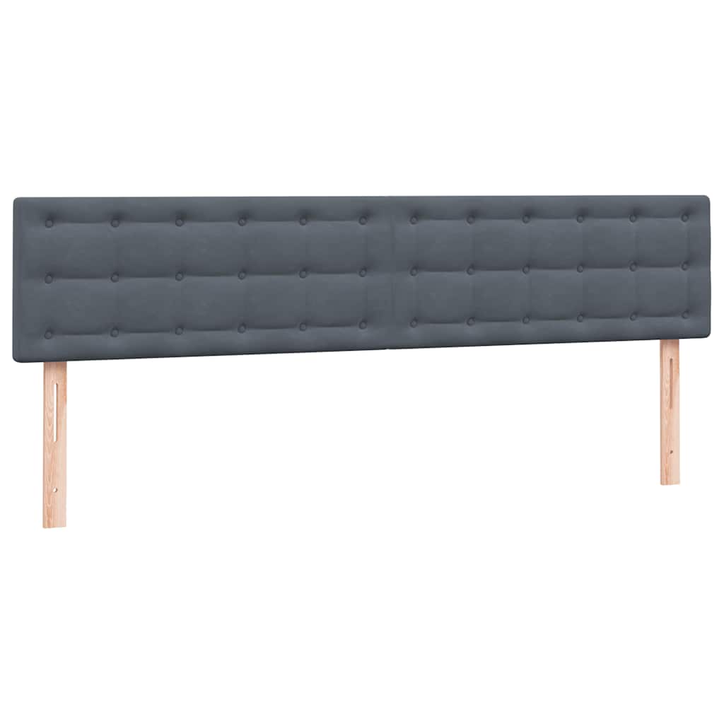 Giroletto a Molle con Materassi Grigio Scuro 180x210 cm Velluto | homemem39