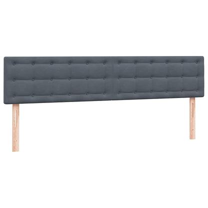 Giroletto a Molle con Materassi Grigio Scuro 180x210 cm Velluto | homemem39
