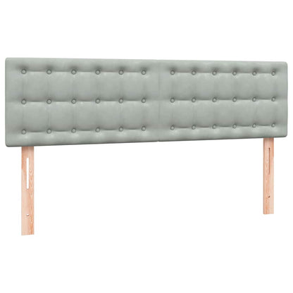 Giroletto a Molle con Materasso Grigio Chiaro 160x220cm Velluto | homemem39