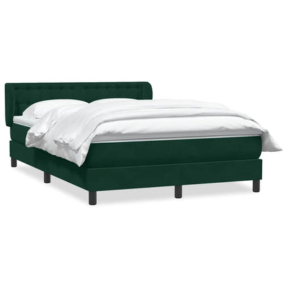 Giroletto a Molle con Materasso Verde Scuro 160x220 cm Velluto | homemem39