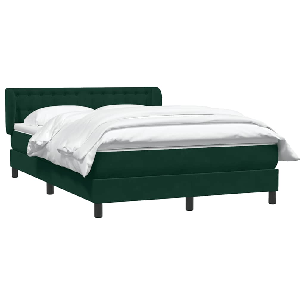 Giroletto a Molle con Materasso Verde Scuro 160x220 cm Velluto | homemem39