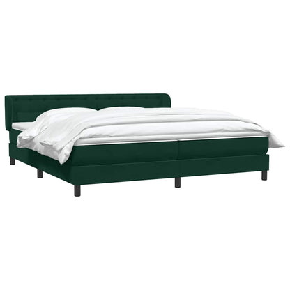 Giroletto a Molle con Materassi Verde Scuro 180x220 cm Velluto | homemem39