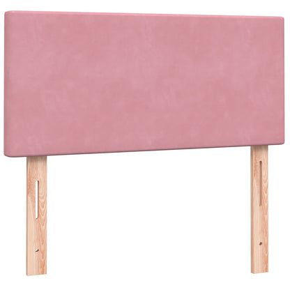 Giroletto a Molle con Materasso Rosa 90x210 cm Velluto | homemem39