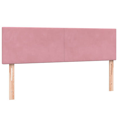 Giroletto a Molle con Materasso Rosa 140x210 cm in Velluto | homemem39
