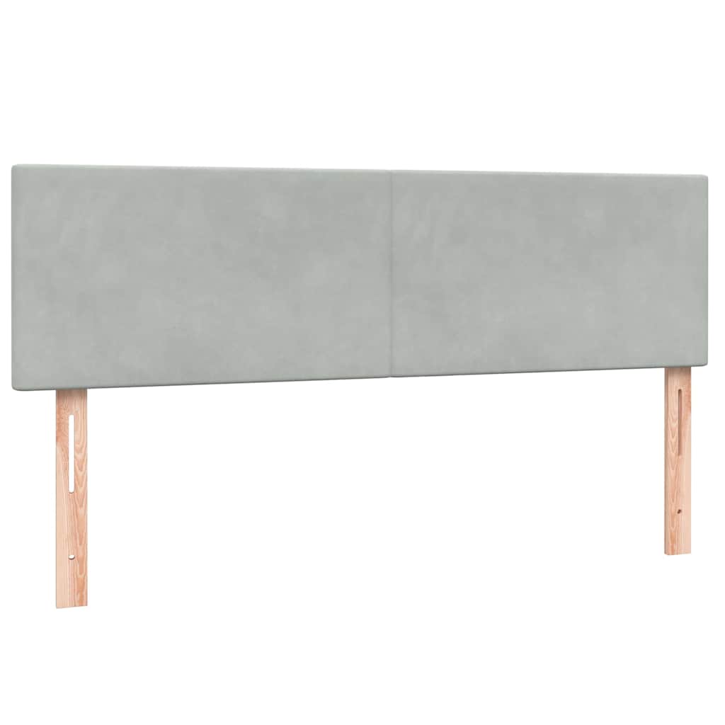 Giroletto a Molle con Materasso Grigio Chiaro 160x210cm Velluto | homemem39