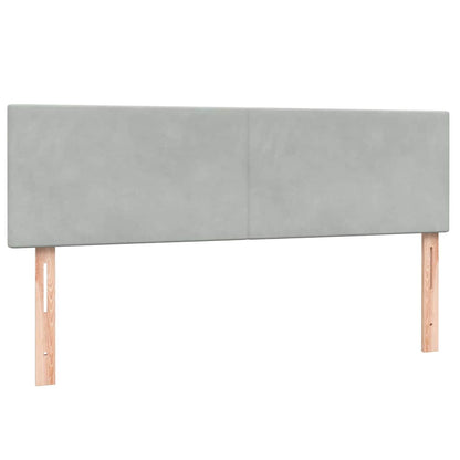 Giroletto a Molle con Materasso Grigio Chiaro 160x210cm Velluto | homemem39