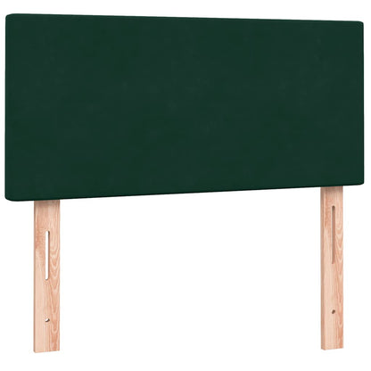 Giroletto a Molle con Materasso Verde Scuro 80x220 cm Velluto | homemem39