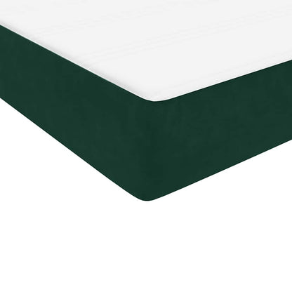 Giroletto a Molle con Materasso Verde Scuro 80x220 cm Velluto | homemem39