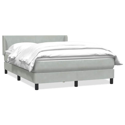 Giroletto a Molle con Materasso Grigio Chiaro 160x220cm Velluto | homemem39