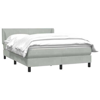 Giroletto a Molle con Materasso Grigio Chiaro 160x220cm Velluto | homemem39