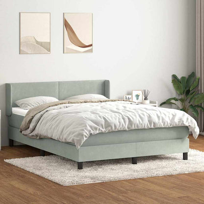 Giroletto a Molle con Materasso Grigio Chiaro 160x220cm Velluto | homemem39