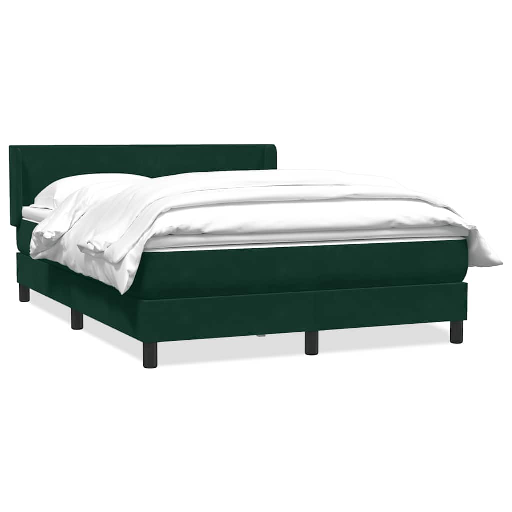 Giroletto a Molle con Materasso Verde Scuro 160x220 cm Velluto | homemem39
