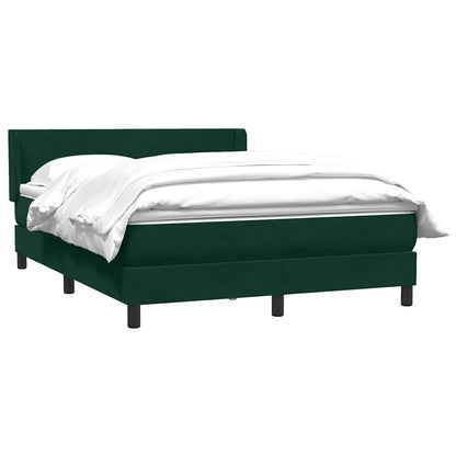 Giroletto a Molle con Materasso Verde Scuro 160x220 cm Velluto | homemem39